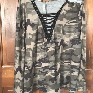 3X Distressed Camo Jacket